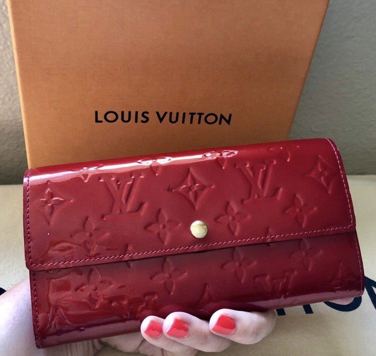 Louis Vuitton Red Vernis Long Wallet