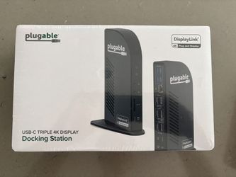 Brand New Unopened Plugable UD-ULTC4K USB C Docking Station 4K Triple Monitor Display with 100W Power- Must Go Today