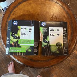 Three 932XL Black High Yield Ink Cartridges