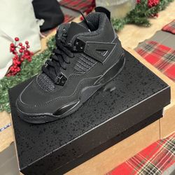 Kids Air Jordan Retro 4 “black Cat”