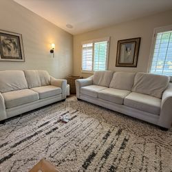 Matching Cream Sofas – Good Condition – $380 OBO