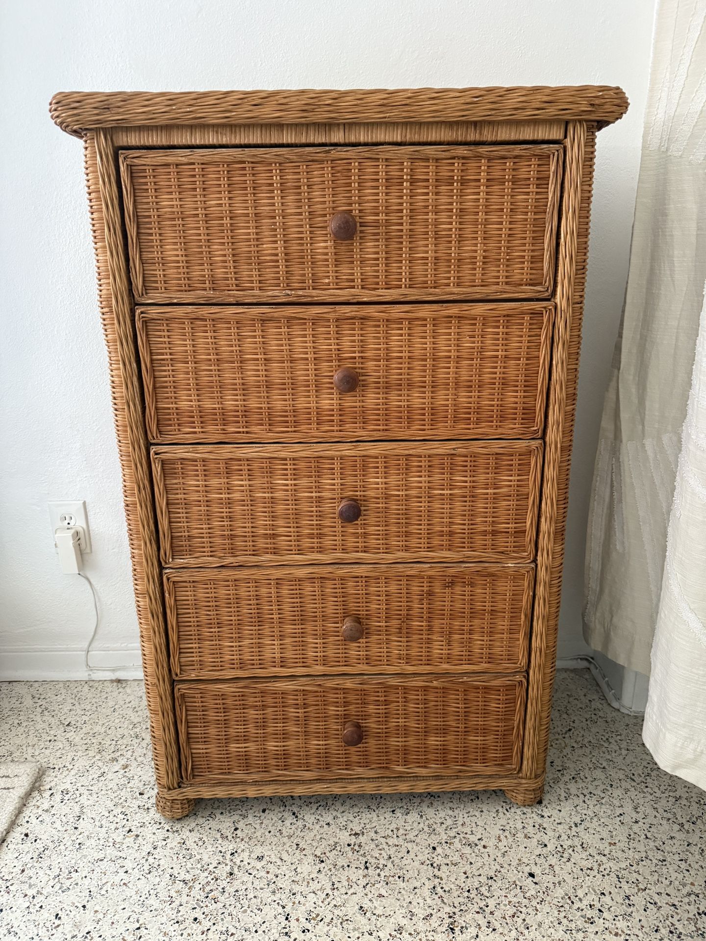 Boho Wicker Dresser