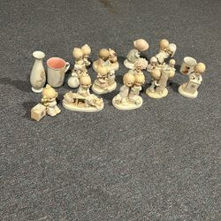 Precious Moments Jonathan & David Vintage Figurine Lot Of 17