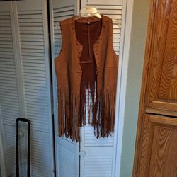 Plus Size 1XL Women Deer Velvet Faux ? Sleeveless Vest Rare Condition 