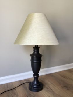 Brown Lamp With Tan Shade