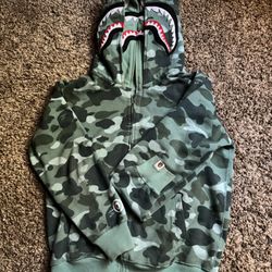 (Send offer) CAMO BAPE double hood Shark Jacket