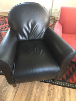 Brown leather chair