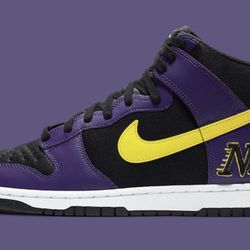 Nike Dunk High EMB Lakers Size 12