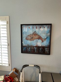 Conserve Water framed artwork
