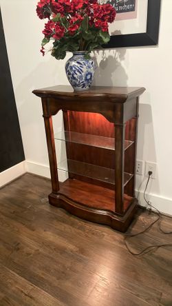 Lighted cabinet, nightstand or bookcase