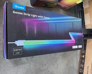 Govee RGBIC LED Strip Lights 32.8ft with Covers, Smart Lights Work with Alexa and Google Assistant, LED Diffuser Channel with LED Lights for Bedroom,