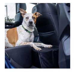 Dog Car Seat Extender with Storage - Gap Filler Platform for Large Dogs - Supports Up to 200 lbs - Car & SUV Travel Accessory