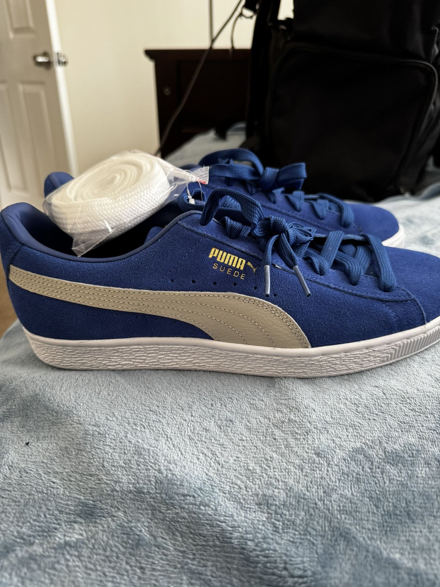 Brand New Size 10.5 Blue Suede Pumas