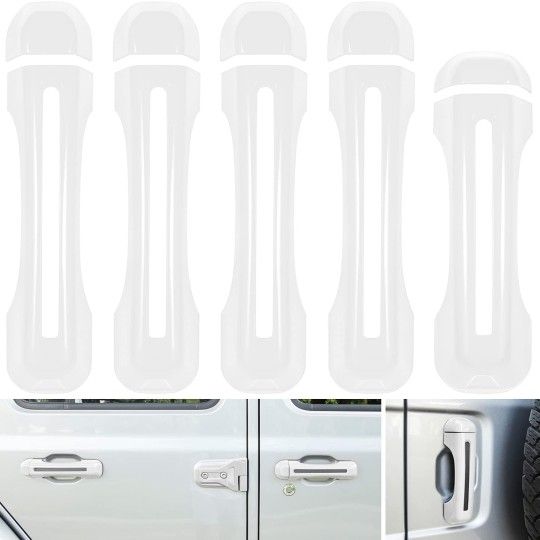 Door Handle Inserts Cover Trim+Tailgate Handle Cover for 2018-2024 Jeep Wrangler