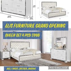 Elis Furniture Grand Opening 4 Pcs Set $998