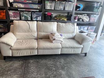 Leather Power Reclining Sofa