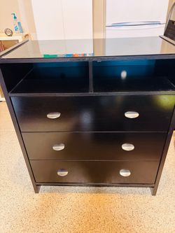 Black Media Chest / TV Storage Dresser