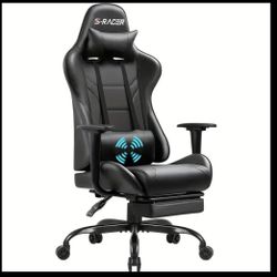 Gaming Chair  Office Chair High Back PU Leather Chair With Footrest
