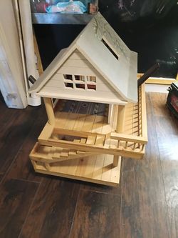 Handmade Wooden Dollhouse Model
