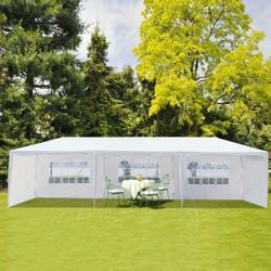 10 ft by 30 ft outdoor canopy tent with 5 removable side walls for parties weddings fiestas NEW IN BOX