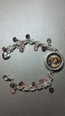 Personalized Photo Locket Beaded Bracelet