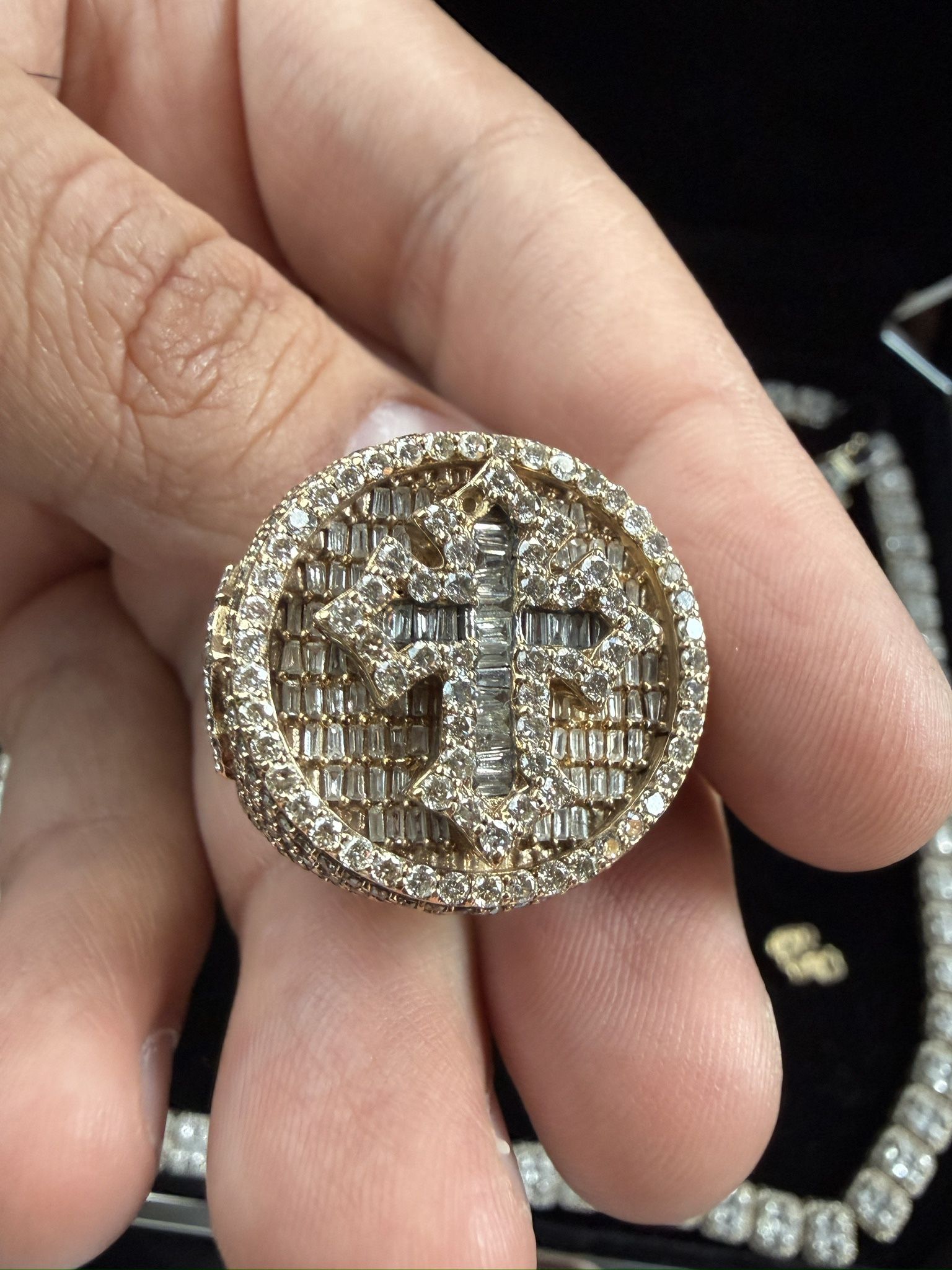 10k Natural Cross Ring