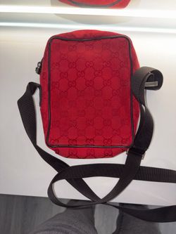 Gucci GG Canvas Crossbody Bag Red