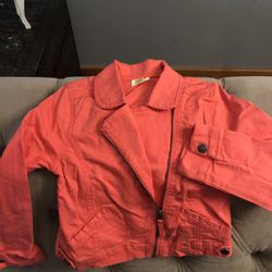 New Without Tags Crazy 8 Pink Denim Moti Jacket Sz 7-8