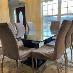 Glass Dining Table With Chairs 