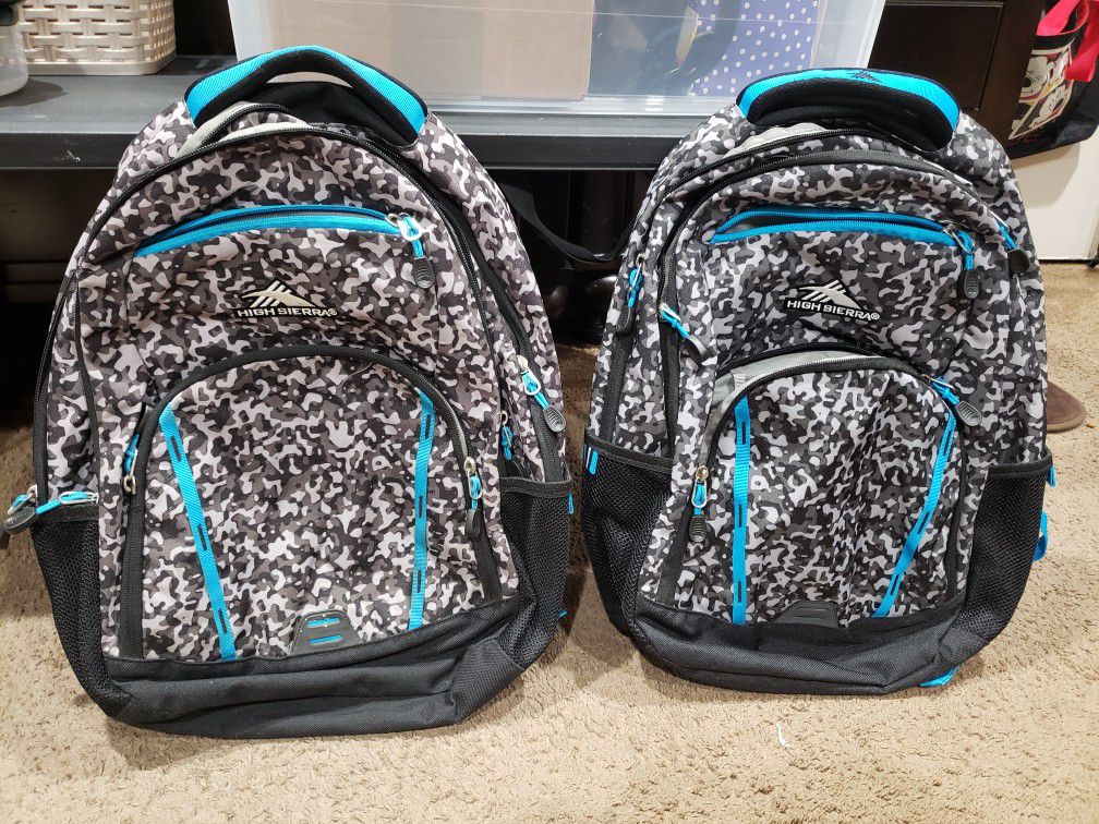 High Sierra camouflage backpacks NEW! $8 The Other One Used Once $5 