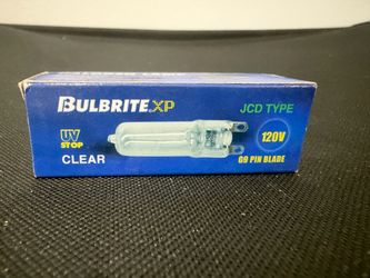 BULBRITE XP JCD TYPE 120V CLEAR BULB - G9 PIN BLADE.