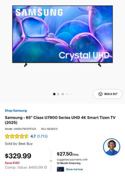 Brand New Samsung 65" 4K Smart TV (2025 Model) – Factory Sealed