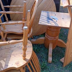 Amish San Antonio Table And Chairs Make In USA And Two Leaves
