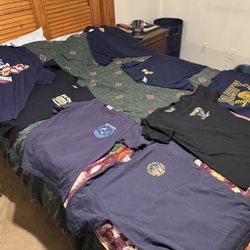 New Variety Of Navy Tee Shirts Size Medium (8 Available $15 Each)