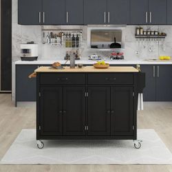 Black Kitchen Cart - Assembly Req