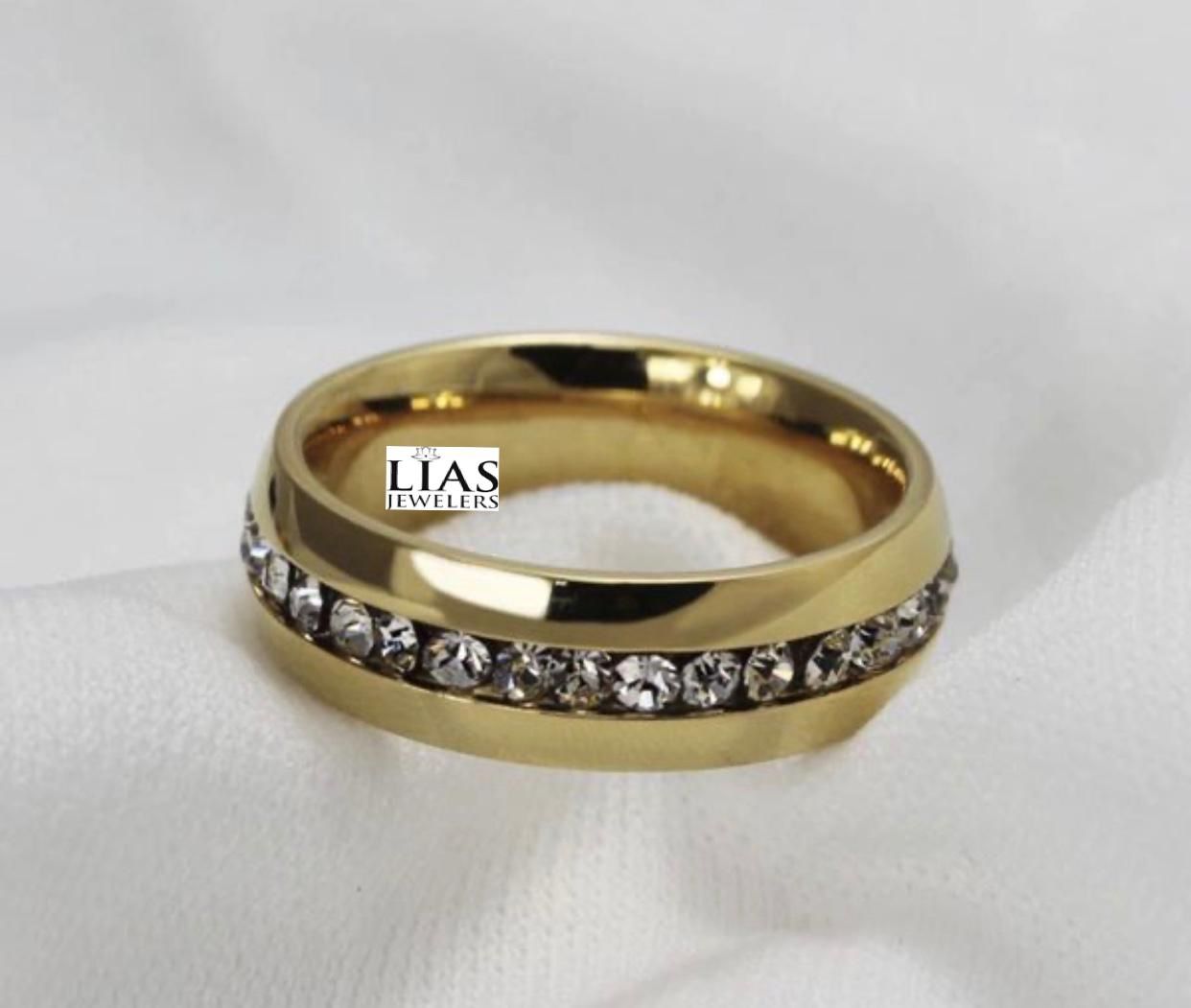 New 18 k yellow gold men wedding ring