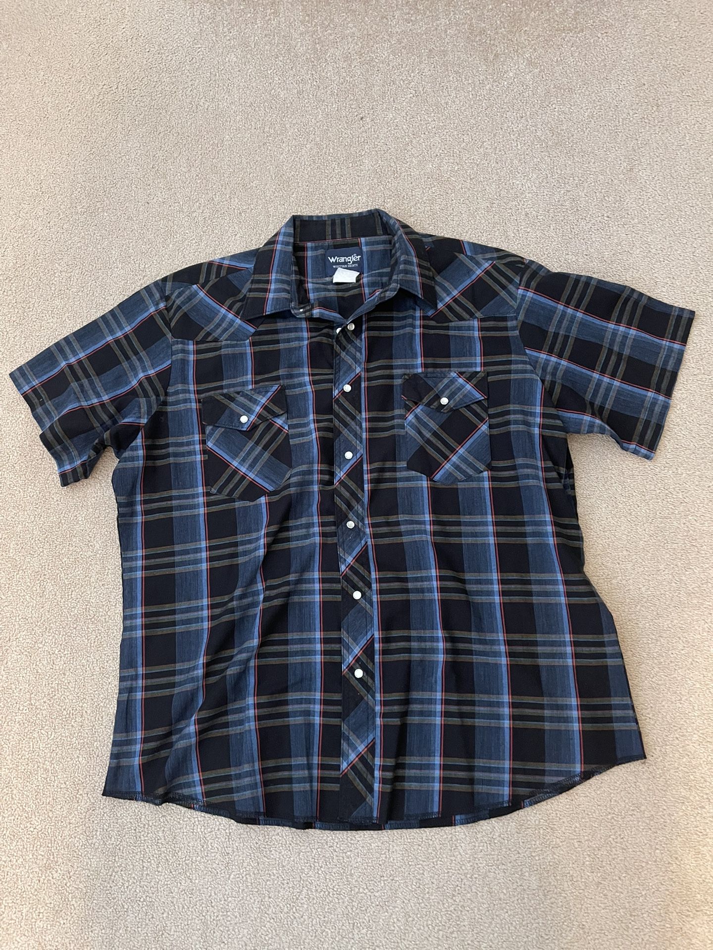 Mens Wrangler Short Sleeve Shirt, XL