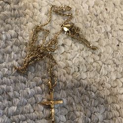 Gold Cross Necklace 