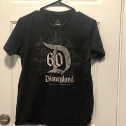Disneyland 1955 Diamond Celebration 60 Years Black T-Shirt Men's Small