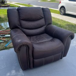 Leather Couch Recliner/ Rocking Chair 