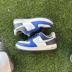 Nike Air Force 1 Low '07 LV8  "Game Royal Navy" colorway.