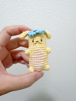 Crochet Mini Pudeongie Yunho Keychain/Handmade Pudeongie Yunho Amigurumi