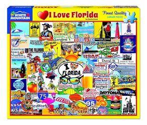 White Mountain I Love Florida 1000 Piece Puzzle
