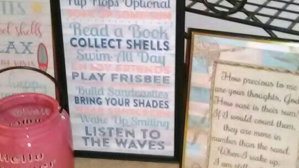 3 Beach Pictures Plus Jar Candle Holder!