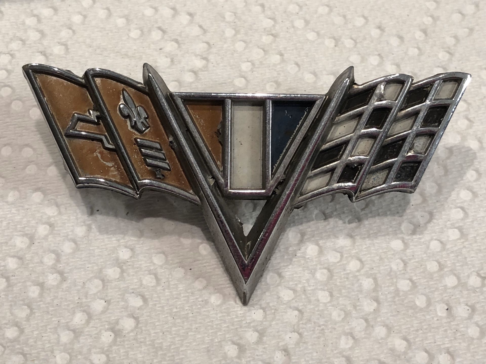 1967 GM Chevy Camaro V Flags Emblem Badge Factory Original O.E Part!!!