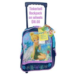 Tinkerbell Backpack on wheels 