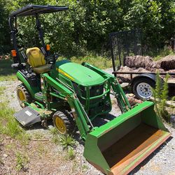 John Deere with mower deck