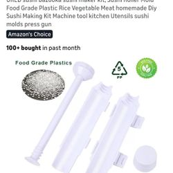 URED sushi bazooka sushi maker kit, Sushi Roller Mold Food Grade Plastic Rice Vegetable Meat homemade Diy Sushi Making Kit Machine tool kitchen Utensi