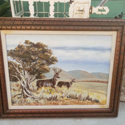 Deer Oil Painting 