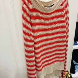 BCBG Women’s Thin Net SweaterHas Size Medium